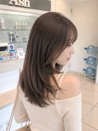 セミロング カラー 金子 直樹のヘアスタイル