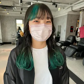 ロング カラー ヘアアレンジ TIDEHAIR SHIHOのヘアスタイル