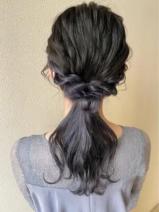 セミロング ヘアアレンジ 沢田 瞳のヘアスタイル