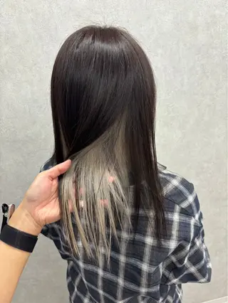 ロング かがみ/メンテナンス カット無料のヘアスタイル