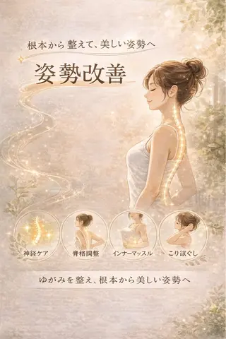 姿勢・体質・自律神経 ケアサロンCOTOのエステ・リラクイメージ