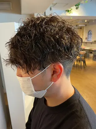 ショート パーマ メンズ ❣️モードケイズ塚口 和田一将のヘアスタイル