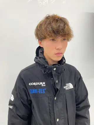 パーマ メンズ スパイキーパーマ 柏NO1 藤本葉のヘアスタイル