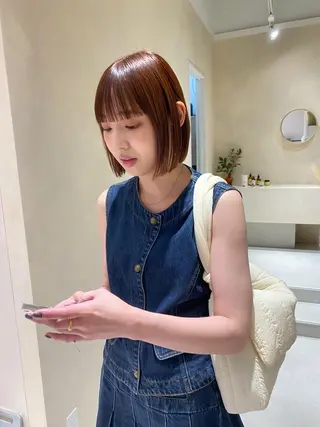ショート カラー ボブ/ミニボブ 透明感カラーkadoのヘアスタイル