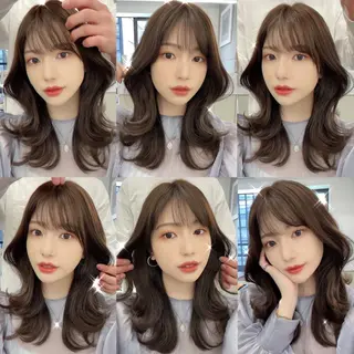 ミディアム 韓国ヘア🇰🇷髪質 改善たけるのヘアスタイル