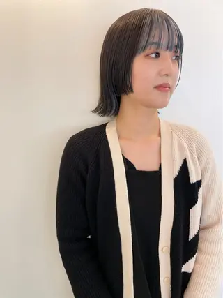 ミディアム カラー パーマ 💖美髪矯正💖 辻未侑のヘアスタイル