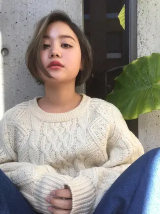 ショート ミディアム セミロング ロング カラー パーマ ヘアアレンジ メンズ キッズ ネイル マツエク・マツパ 韓国風×透明感カラー 髪質改善オタベシンヤのヘアスタイル