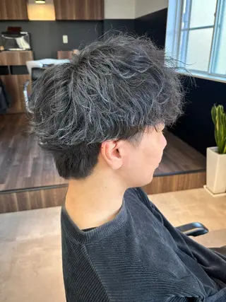 パーマ メンズ 保立/フェザーパーマ /メンズカット千葉のヘアスタイル