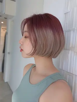 ショート natsumi🍀艶 カラー/美髪縮毛のヘアスタイル