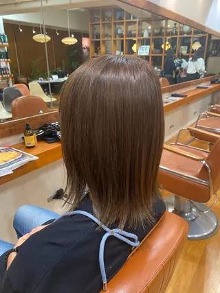 ミディアム カラー 長澤 しずくのヘアスタイル