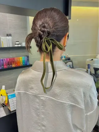 セミロング ブリーチなし ダブルカラー/ゆなのヘアスタイル