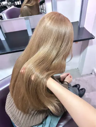 ロング カラー こまつ まりやのヘアスタイル