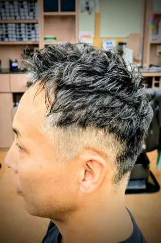 ショート パーマ 理容プラージュ燕三条 福井のヘアスタイル