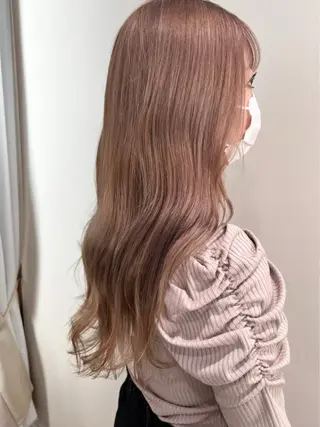 ロング カラー ヘアアレンジ shu ラベンダー/ピンクのヘアスタイル