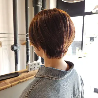 ショート カラー ハヤシ マユ ✂ 府中美容室のヘアスタイル