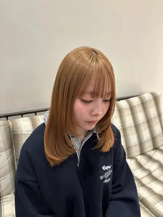 セミロング カネコ ノノカのヘアスタイル