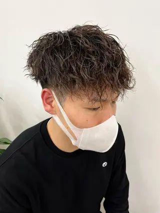 ショート カラー パーマ ヘアアレンジ メンズ 💎髪質改善特化💎 RUITOのヘアスタイル