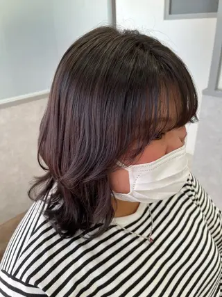ミディアム 暖色＊ベージュ ＊くらたあやかのヘアスタイル