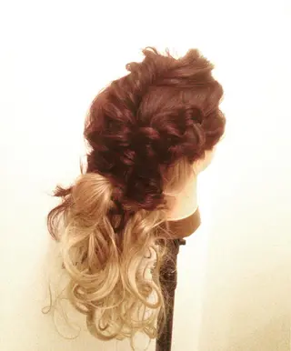 ショート ミディアム セミロング ロング ヘアアレンジ 【体験】韓国 メイク&ヘア天神のヘアスタイル