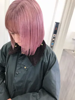 ミディアム カラー タケ／ボブショート モデル募集のヘアスタイル
