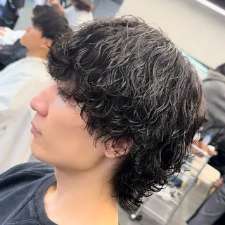 ミディアム パーマ ヘアアレンジ メンズ fifth 石川 凪のヘアスタイル