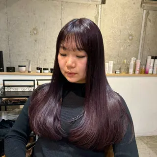 ロング カラー ヘアアレンジ 顔まわり/艶カラー/ 🤎himari🤎のヘアスタイル