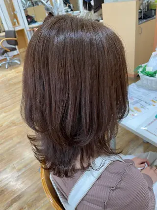 ミディアム カラー FELICE of hair 田口千尋のヘアスタイル