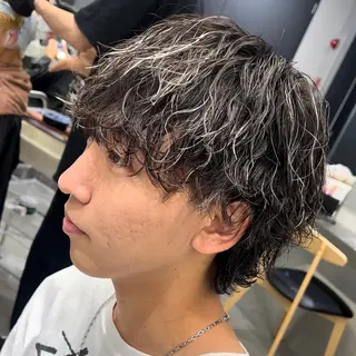 ミディアム パーマ メンズ 松下 友希 【fifth】のヘアスタイル