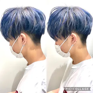 ショート カラー メンズ SNSで大バズり‼️ 欧米風ヘア大ヒット中のヘアスタイル