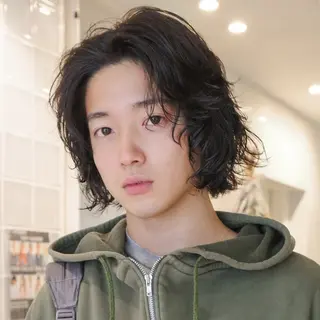 ミディアム パーマ メンズ ボブ特化美容師/ ボブパーマ/ミツイのヘアスタイル