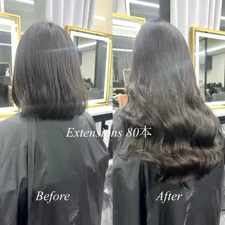 ロング カラー シールエクステ特化 ハイトーン、NANAのヘアスタイル