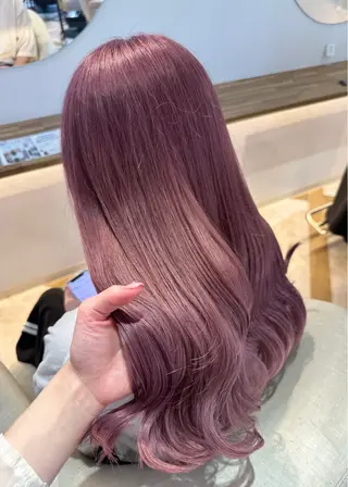 ロング カラー Rio🎀ブリーチ なし透明感♡顔周り♡のヘアスタイル