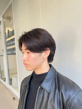 ミディアム パーマ ヘアアレンジ メンズ 艶髪✨寒色カラー✨ 翁長孝輔のヘアスタイル
