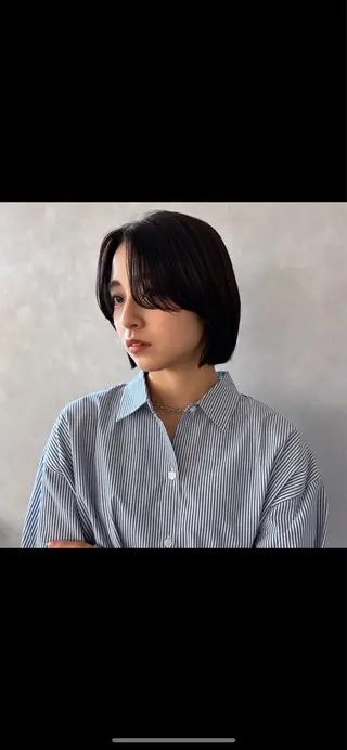 ショート カラー 切りっぱなしBOB 職人💜Anzuのヘアスタイル