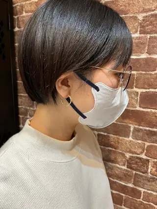 ショート カラー パーマ ヘアアレンジ メンズ キッズ ネイル マツエク・マツパ アイブロウ 久木原 ゆりのヘアスタイル