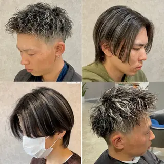 ショート カラー メンズ バレイヤージュ特化｜ Takuのヘアスタイル