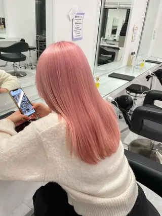 ロング カラー ウルフカットマスター みつきのヘアスタイル