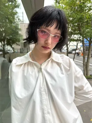 ミディアム モードレイヤー/ボブ Rikuのヘアスタイル