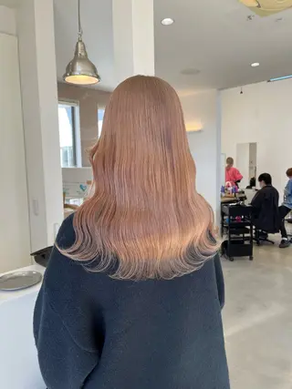 セミロング カラー 長山 茉白のヘアスタイル