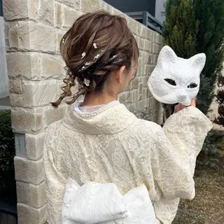 ミディアム ヘアメイク MEGUのヘアスタイル