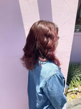 ミディアム カラー れいな🌼 ボブ･艶カラー🌼のヘアスタイル