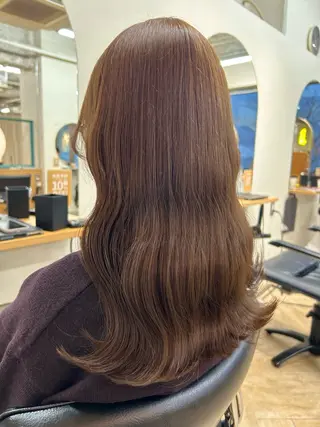 カラー ベージュ/ダブルカラ ー/新潟駅/青柳萌果のヘアスタイル