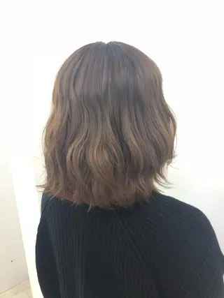 ミディアム カラー パーマ ヘアアレンジ メンズ キッズ ネイル マツエク・マツパ 🌈髪質改善・美髪矯 正・平野瀬乃🌈のヘアスタイル