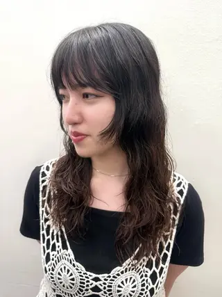 ロング パーマ 似合わせレイヤー/ パーマヘア/高倉のヘアスタイル