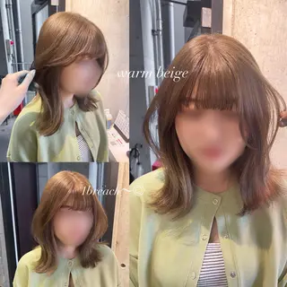 セミロング カラー 代々木上原エリア🎀 モテ髪大人可愛いヘアのヘアスタイル