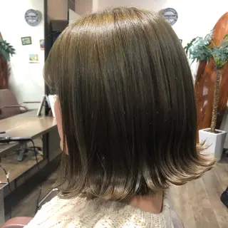 ミディアム カラー pep natsumiのヘアスタイル