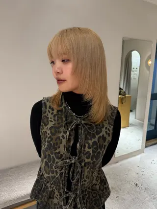 ミディアム 【haRu ハル】 ゴトウハナのヘアスタイル