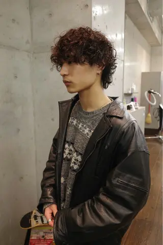 ミディアム パーマ メンズ 🌀パーマ特化 美容師🌀/しゅんのヘアスタイル