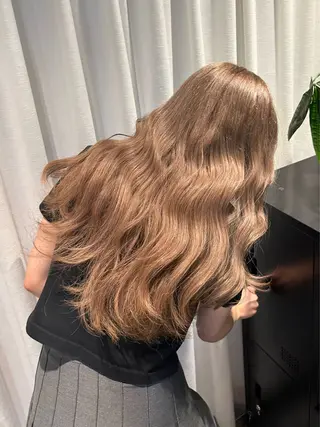 ロング カラー HANAME 原宿美容室のヘアスタイル