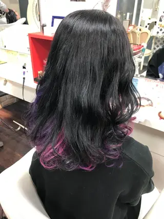 セミロング カラー 岩谷/ブリーチ 🪽透明感カラーのヘアスタイル